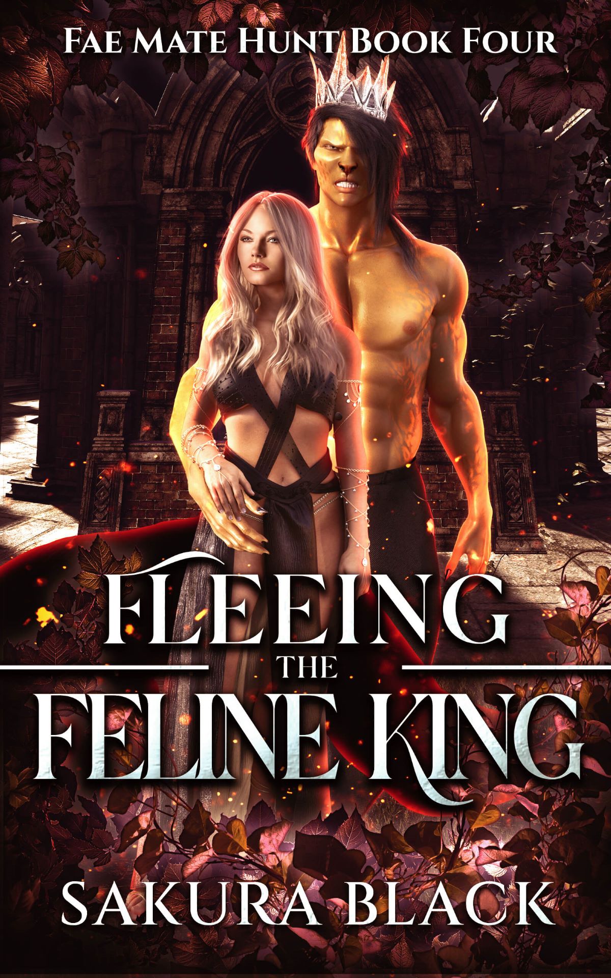 fleeing the feline king fae mate hunt book 4 by Sakura Black ebook cover