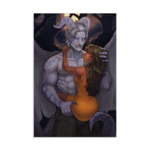 Newbury and Dark SFW topless character art print