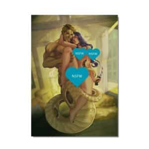 Rattle and Kelsea NSFW character art print cabin scene.