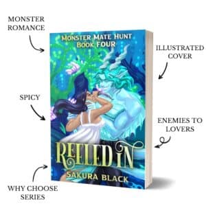 Reeled In paperback with original illustrated book cover with tropes.